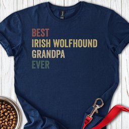 Irish Wolfhound Grandpa T Shirt Gift For Grandpa