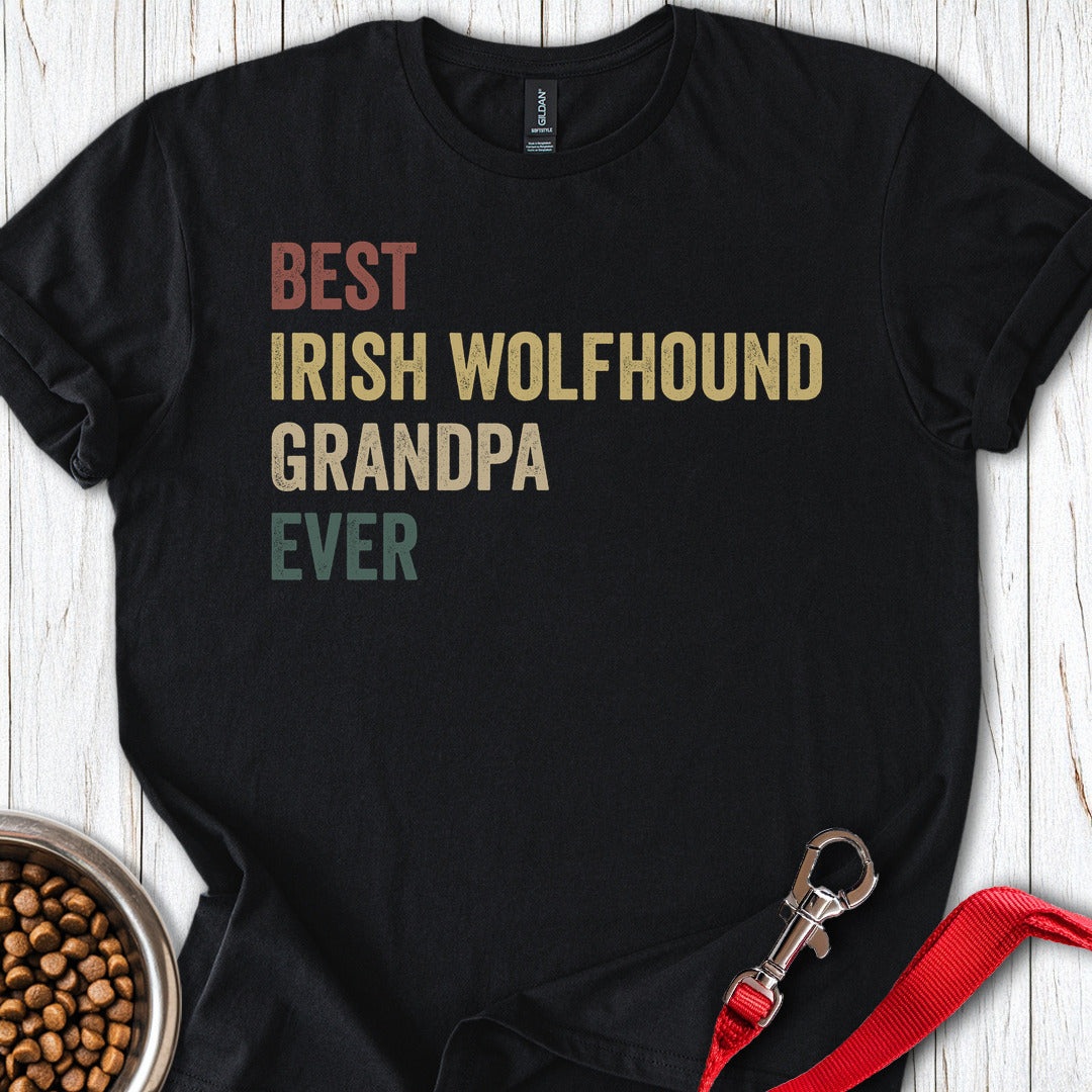 Irish Wolfhound Grandpa T Shirt Gift For Grandpa