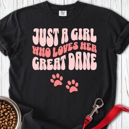 Just A Girl Who Loves Her Great Dane Premium Tee Gift For Dog Lover