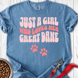 Just A Girl Who Loves Her Great Dane Premium Tee Gift For Dog Lover