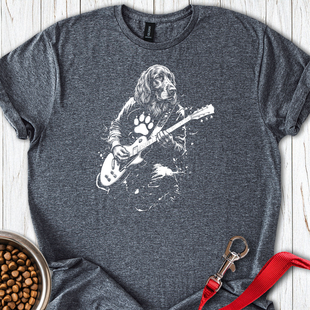 Irish Setter Guitar T Shirt Gift For Dog Lover