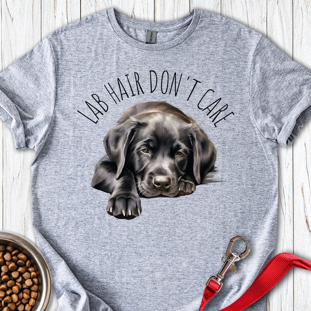 Lab Hair Dont Care T Shirt Gift For Dog Lover