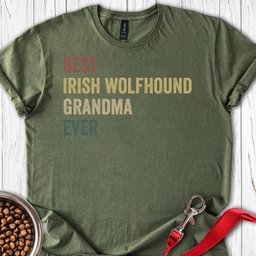 Irish Wolfhound Grandma T Shirt Gift For Grandma