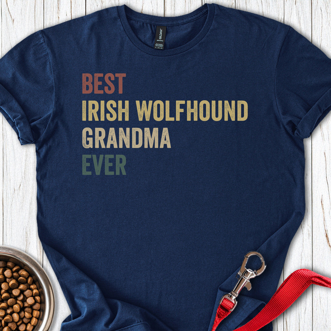Irish Wolfhound Grandma T Shirt Gift For Grandma