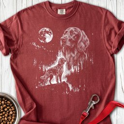 Irish Setter Moonlight Premium Tee Gift For Dog Lover