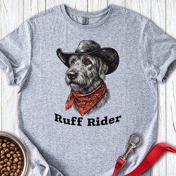 Irish Wolfhound Ruff Rider T Shirt Gift For Dog Lover