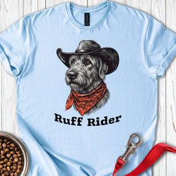 Irish Wolfhound Ruff Rider T Shirt Gift For Dog Lover