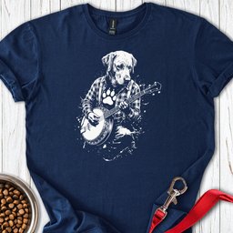 Labrador Banjo T Shirt Gift For Dog Lover