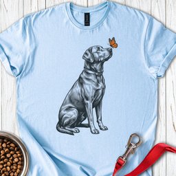 Labrador Butterfly T Shirt Gift For Dog Lover