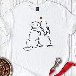 Labrador And Girl Love T Shirt Gift For Dog Lover