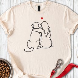 Labrador And Girl Love T Shirt Gift For Dog Lover