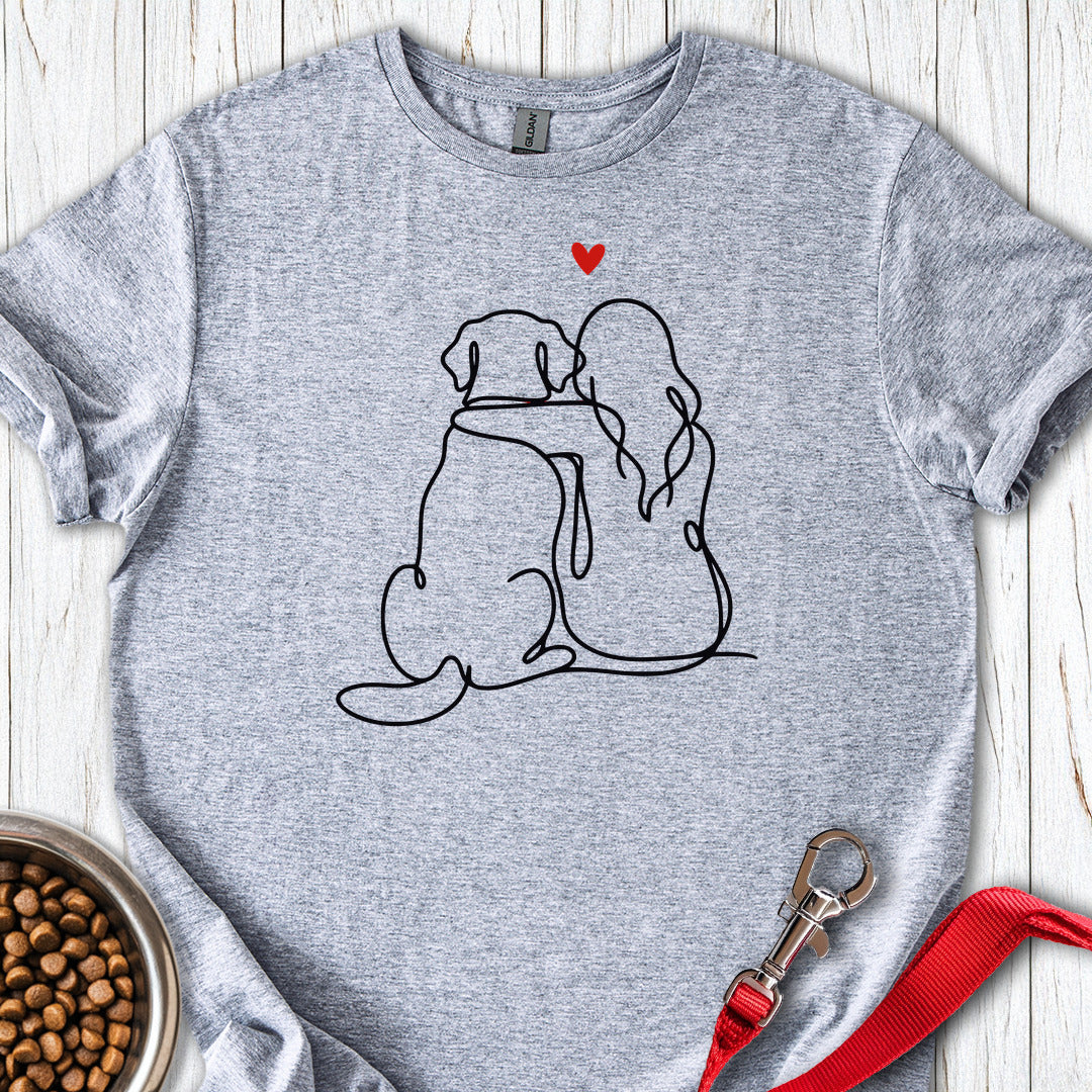 Labrador And Girl Love T Shirt Gift For Dog Lover