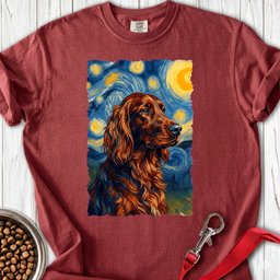 Irish Setter Van Gogh Premium Tee Gift For Dog Lover