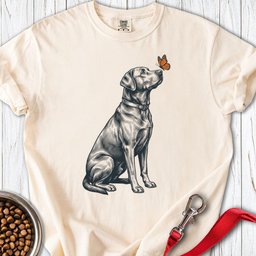 Labrador Butterfly Premium Tee Gift For Dog Lover