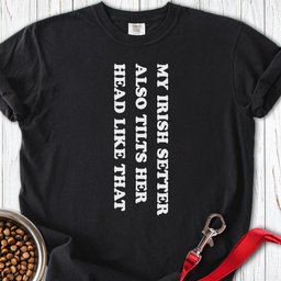 Irish Setter Tilts Her Head Premium Tee Gift For Dog Lover