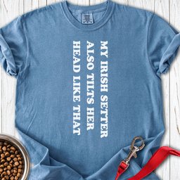 Irish Setter Tilts Her Head Premium Tee Gift For Dog Lover
