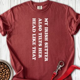 Irish Setter Tilts Her Head Premium Tee Gift For Dog Lover