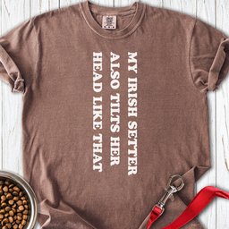 Irish Setter Tilts Her Head Premium Tee Gift For Dog Lover
