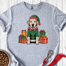 Labrador Christmas Elf T Shirt Gift For Dog Lover