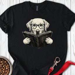 Labrador Book Lover T Shirt Gift For Dog Lover