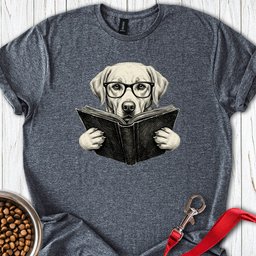 Labrador Book Lover T Shirt Gift For Dog Lover