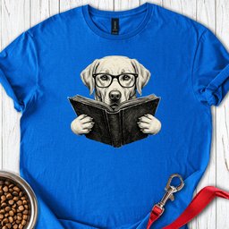 Labrador Book Lover T Shirt Gift For Dog Lover