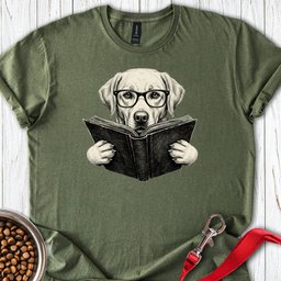 Labrador Book Lover T Shirt Gift For Dog Lover
