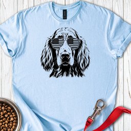 Irish Setter Flag Shades T Shirt Gift For Dog Lover