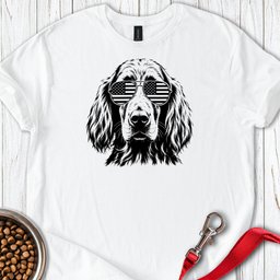 Irish Setter Flag Shades T Shirt Gift For Dog Lover
