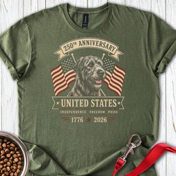Irish Wolfhound 250 Years Anniversary T Shirt Gift For Dog Lover