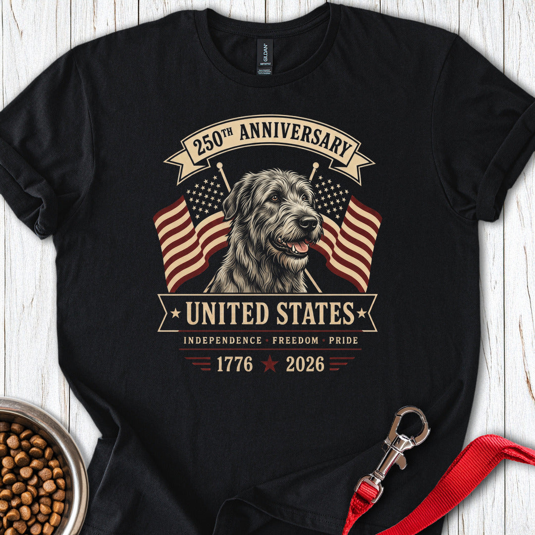 Irish Wolfhound 250 Years Anniversary T Shirt Gift For Dog Lover