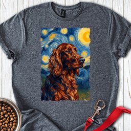 Irish Setter Van Gogh T Shirt Gift For Dog Lover