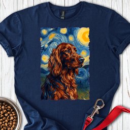 Irish Setter Van Gogh T Shirt Gift For Dog Lover