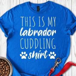 Labrador Cuddling T Shirt Gift For Dog Lover