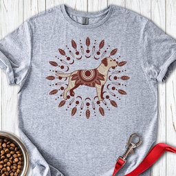 Labrador Boho Mandala T Shirt Gift For Dog Lover