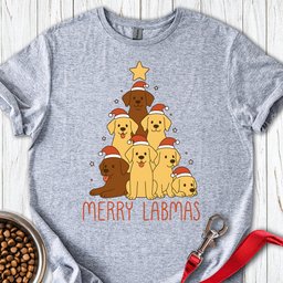 Labrador Christmas Tree T Shirt Gift For Dog Lover