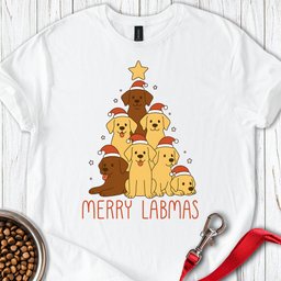 Labrador Christmas Tree T Shirt Gift For Dog Lover