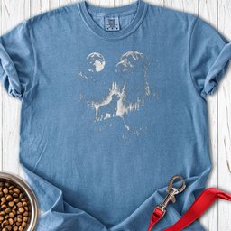 Irish Wolfhound Moon Premium Tee Gift For Dog Lover