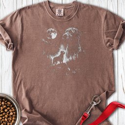 Irish Wolfhound Moon Premium Tee Gift For Dog Lover