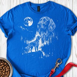 Irish Setter Moonlight T Shirt Gift For Dog Lover