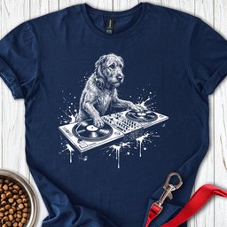 Irish Wolfhound DJ T Shirt Gift For Dog Lover