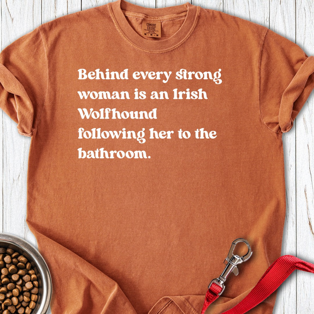 Irish Wolfhound Strong Woman Premium Tee Gift For Women