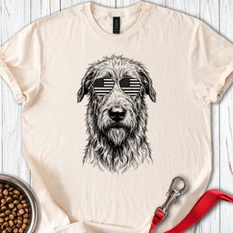 Irish Wolfhound USA T Shirt Gift For Dog Lover