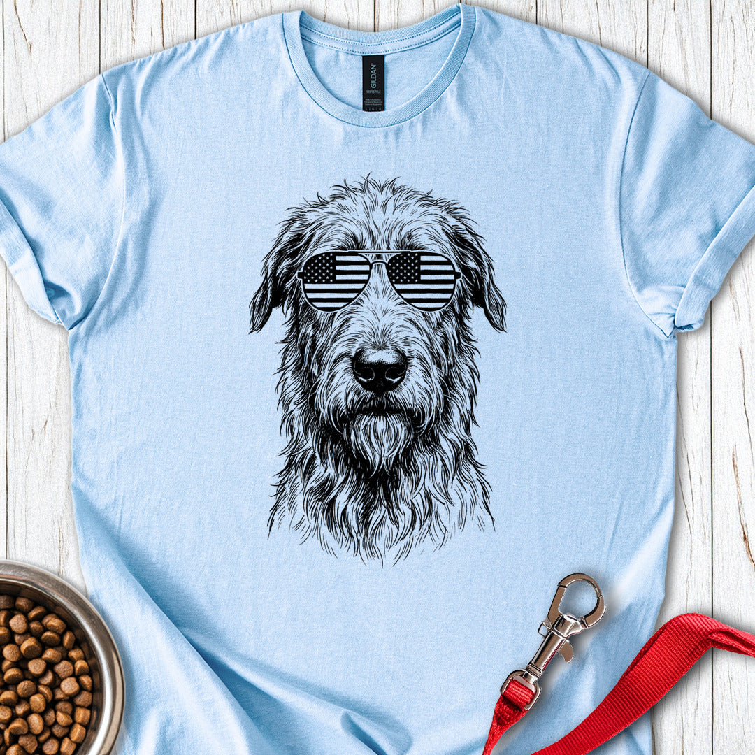 Irish Wolfhound USA T Shirt Gift For Dog Lover