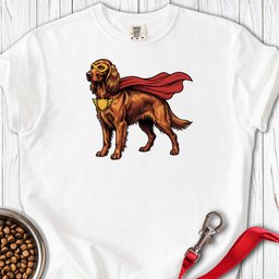 Irish Setter Superhero Premium Tee Gift For Dog Lover