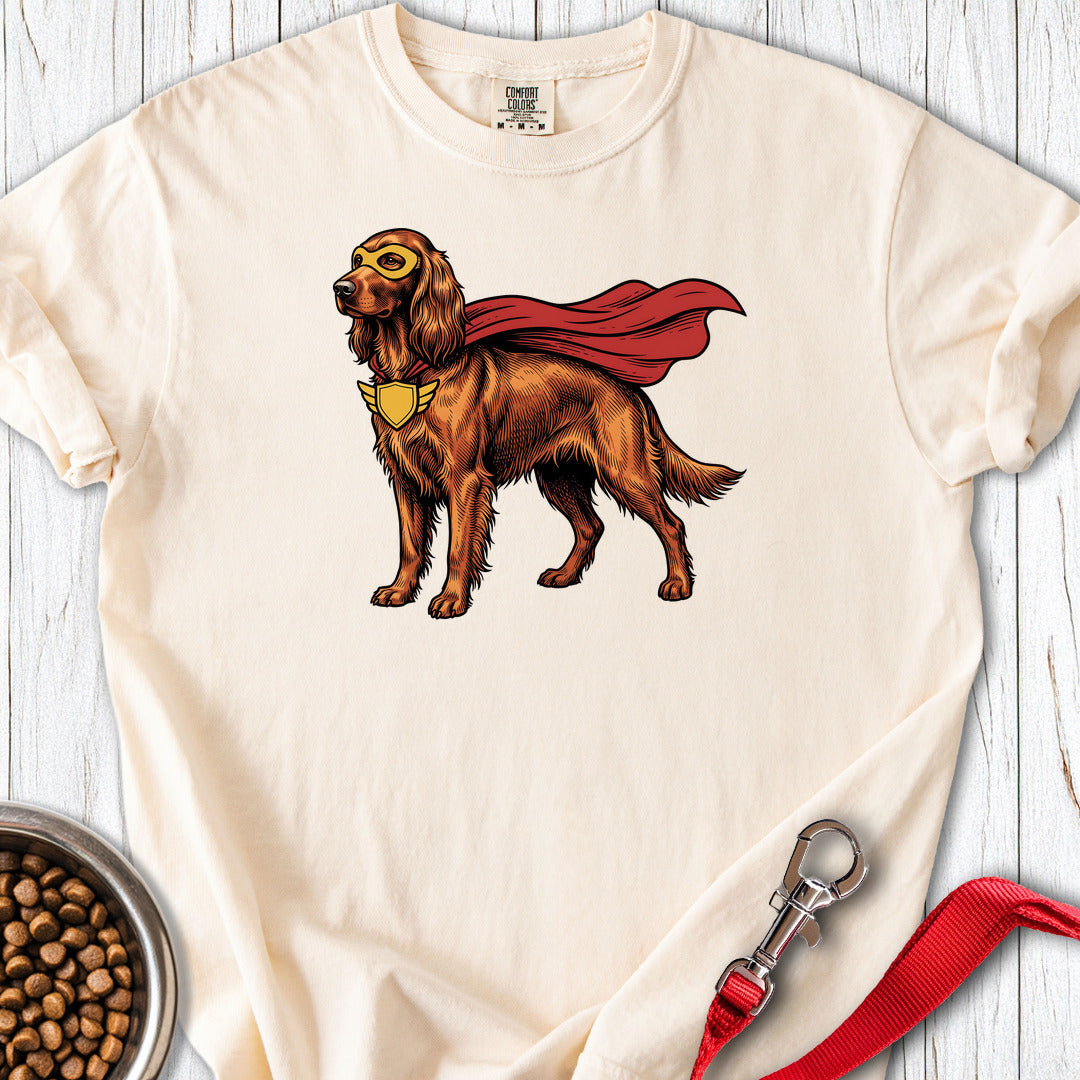 Irish Setter Superhero Premium Tee Gift For Dog Lover