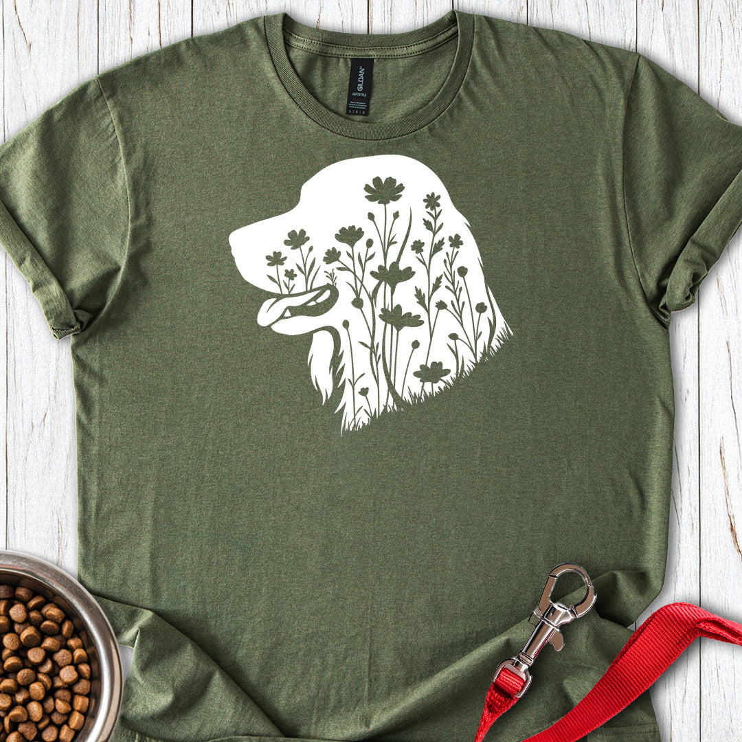 Irish Setter Flowers T Shirt Gift For Dog Lover