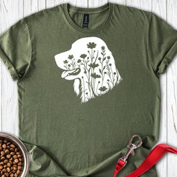Irish Setter Flowers T Shirt Gift For Dog Lover