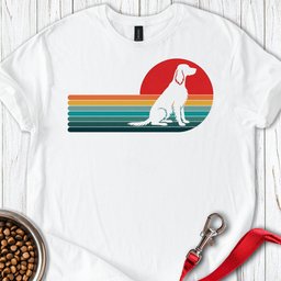 Irish Setter Retro Sunset T Shirt Gift For Dog Lover