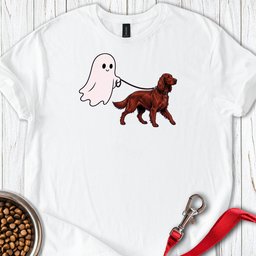 Irish Setter Ghost Walk T Shirt Gift For Dog Lover